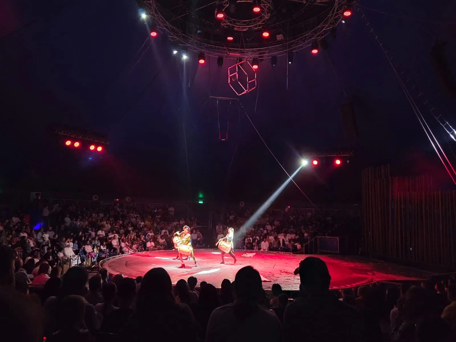 A drum performance viewed from the Blue seating area. Photo by Ritvik Sharma.
